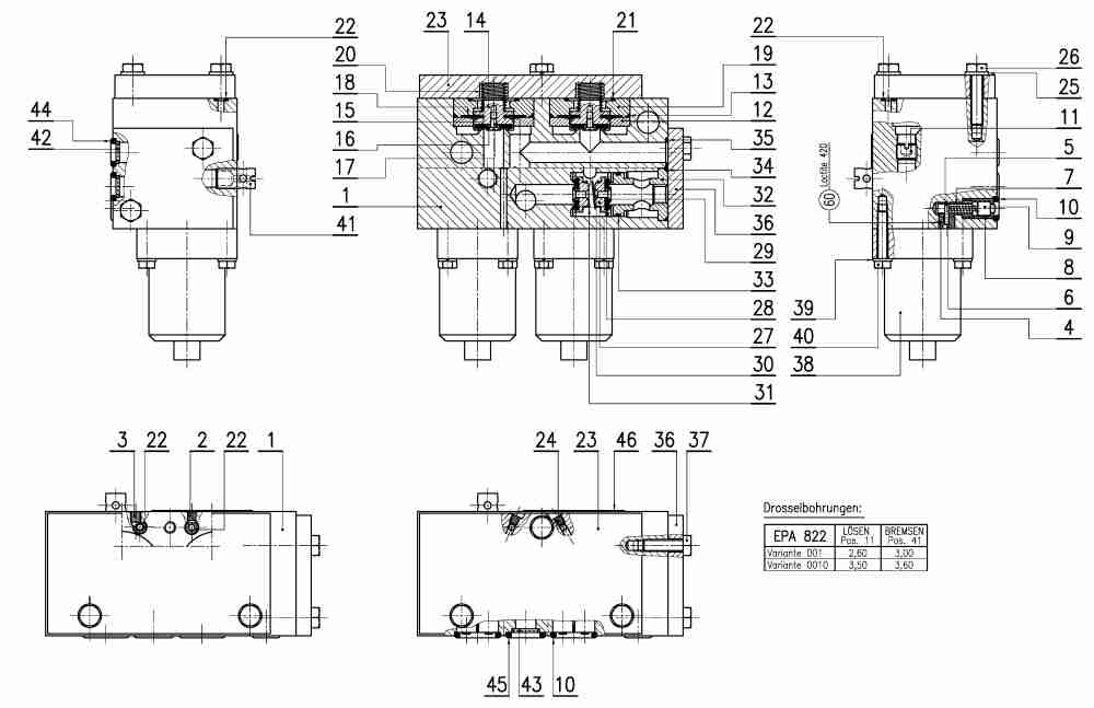 Brems-Löseventil EPA 822 ST 306 074-Z